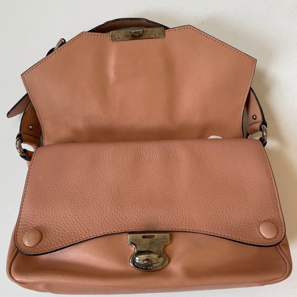 Rare Vintage Marc Jacobs Blush Pink Leather Bag w/ Silver Hardware - Picture 4 of 12
